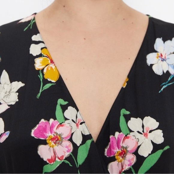 Women’s Zara Floral Print Dress SZ large - Picture 5 of 12